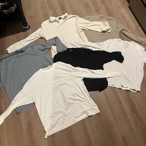 Six (6) H&M Long Sleeve Shirts (SOLD AS BUNDLE)